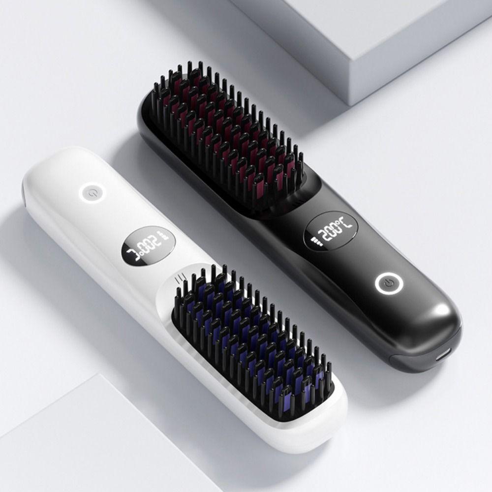 Anti-Scald Protection Electric Hair Straightener Brush Negative Ion Styling Tool  Personal Care