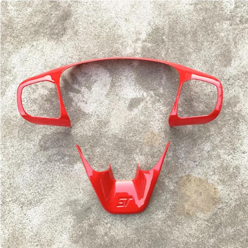 Car Steering Wheel Trim Control Button Frame Cover For Ford Fiesta MK8 2017 - for Ford Focus - accessories