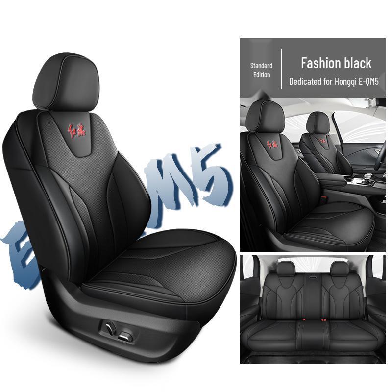 QQG Sport Leather Seat Cushion for FAW Hongqi E-QM5 - All-Season Full Wrap Cover