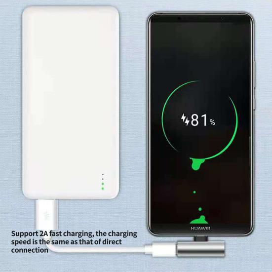 2 w 1 Szybkie ładowanie Stabilna transmisja Plug Play Adapter audio Konwerter USB-C na gniazdo słuchawkowe 3,5 mm Akcesoria audio