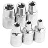 6Pcs Multipurpose Hex Socket 1/4Inch Socket Set With Ratchets Compatibility Professional Heavy Duty Steel Construction