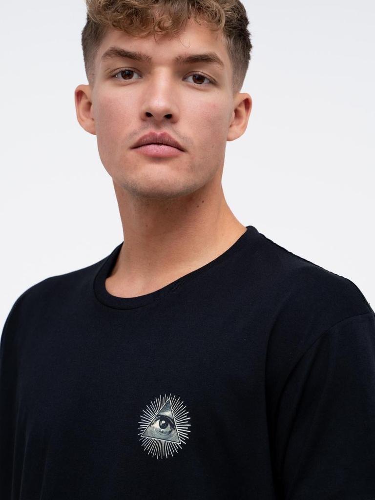 MyStars Space Travel Men's Black Short Sleeve T-Shirt 2XL