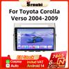 Srnubi 2Din Android14 Car Stereo Radio For Toyota Verso 2009-2018 Wireless Carplay Android Auto Mirror Link BT 4G WiFi Head Unit