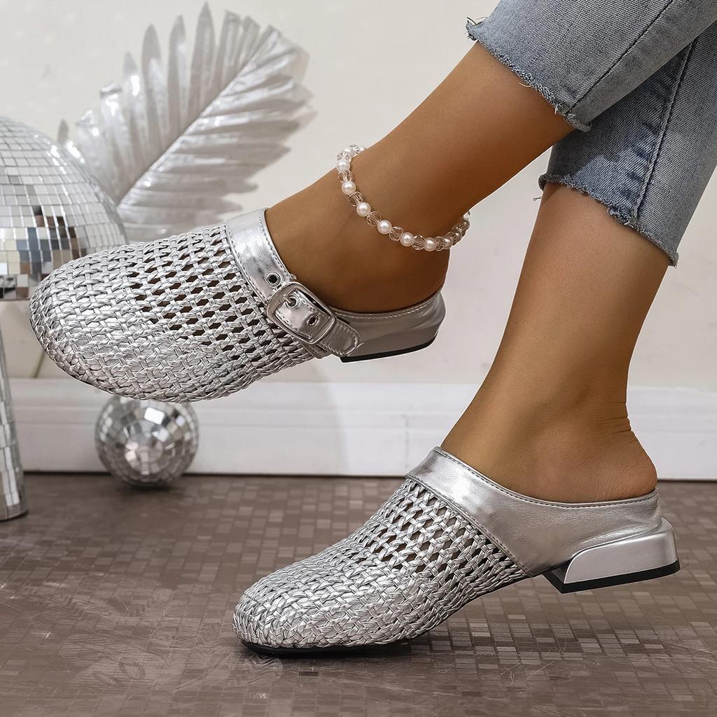 Women Flat Slippers Anti-slip Outdoor Breathable New Retro Platform Sandals Elegant Slip on Slippers Women Shoes Slides Women