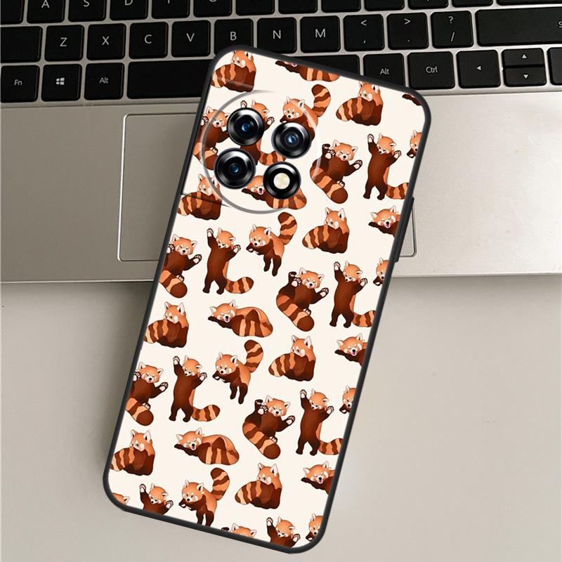 Red Panda Cute Animal Case For OnePlus Nord CE 5 3 4 Lite N20 N30 OnePlus 15 R 13T 10T 9 10 Pro 11 12 13 13R Cover