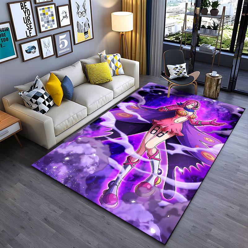 "Anime Heroine In Purple Mist" Suitable As a Non-slip Mat for the Living Room or Bedroom Sofa