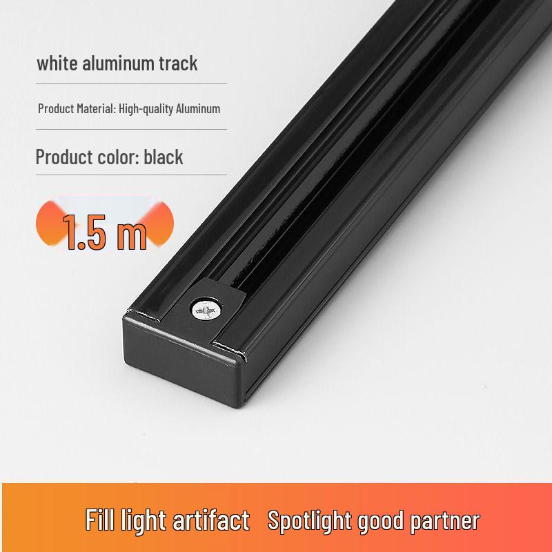 LED Spotlight Track Light Set with 1m & 0.5m Thickened Track and Connector Adapter