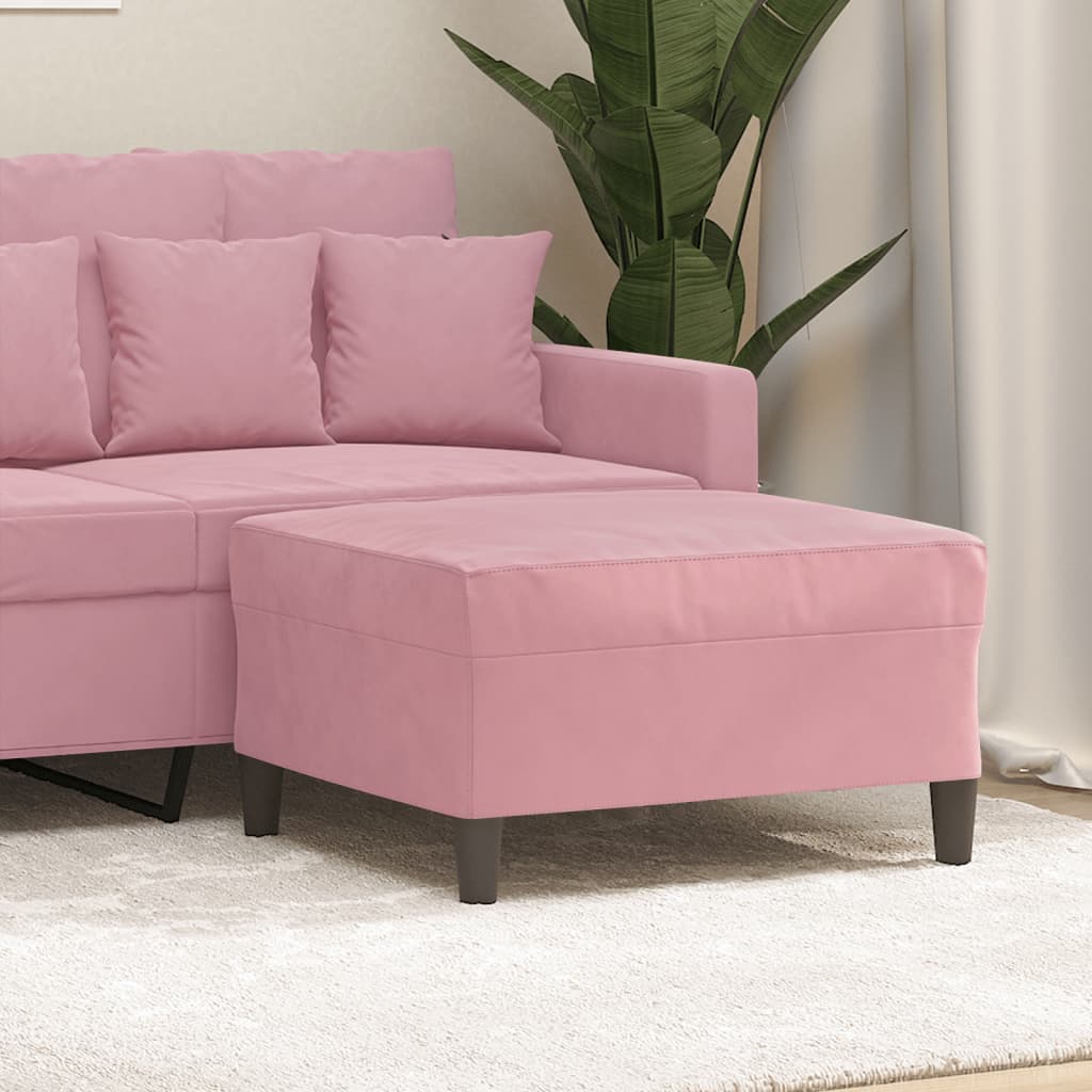 Footstool Pink 70x55x41 Cm Velvet