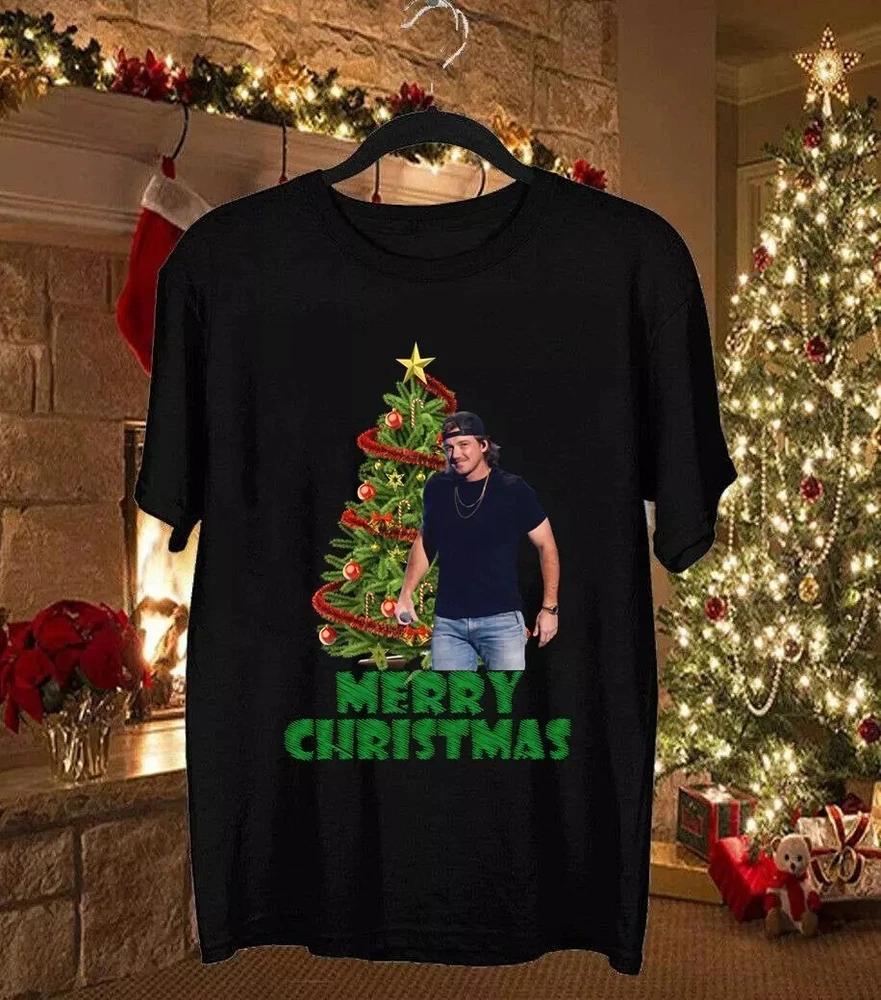 Merry Christmas Morgan Wallen Hot New 2024 T Shirt Full Size S5XL S