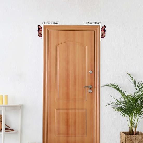 Yousheng Jesus Door Frame Decor Wooden I Saw That Easter Door Corner Decoration Home Door Sitter Corner Ornament Gift for Christian Lovers