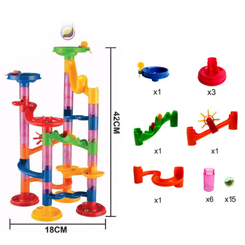 DIY Track Building Pipe Blocks For Children Ball Circuit Marble Race Run Maze Balls Educational Toys Gift For Children
