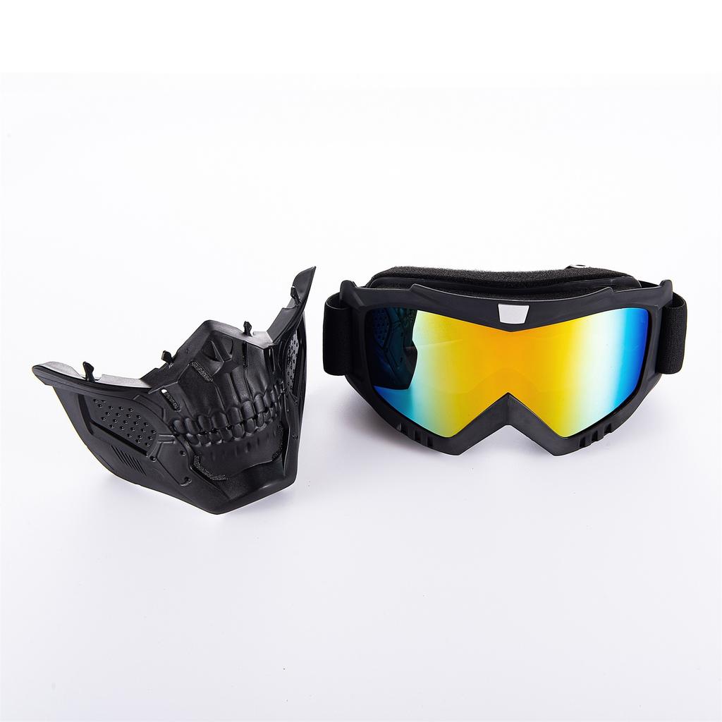 CS Tactical Skull Mouth Mask Motorcycle Off-Road Windshield Helmet Goggles Riding Mask