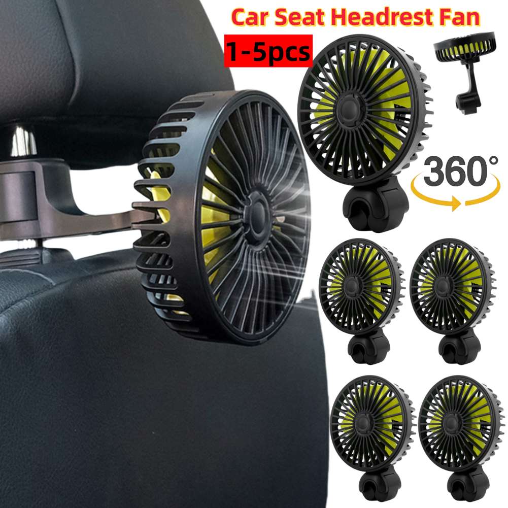 1-5PCS 360° Car Fan Rotating Cooling Wind Low Noise Summer Car Air Conditioning Cold Fan Ventilation Car Cooler for Sedan SUS RV