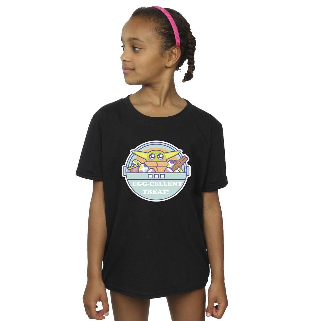 STAR WARS Girls The Mandalorian Eggcellent Easter Cotton T-Shirt