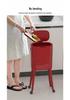 High-Leg Wheeled Trash Can: Stylish, Large-Capacity, with Lid for Kitchen Use