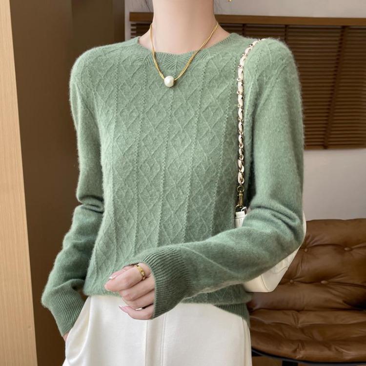 Soft Warm Cashmere Wool Sweater Women Pullover 30 Cashmere 70 Wool Autumn Winter Qinghe Cashmere