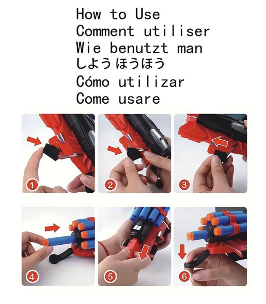 1pc Children's Toy Spider Web Launcher Spider Web Shooting Glove Set Creative Toys Suitable Children's Birthday Christmas Gifts