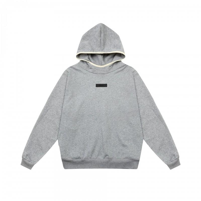 Unisex FOG Icon Double-Line Hoodie Cotton Warm Fleece Lined Crewneck Sweatshirt Winter Streetwear