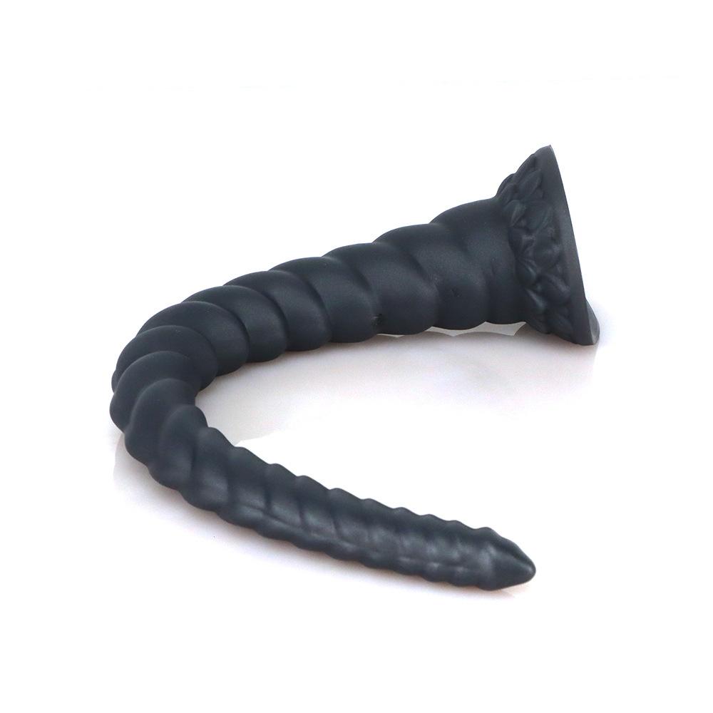 New Ultra Long and Thick Shaped Tentacle Octopus Abyssal Dildo with Anal Plug in The Anus and Long Anal Whip