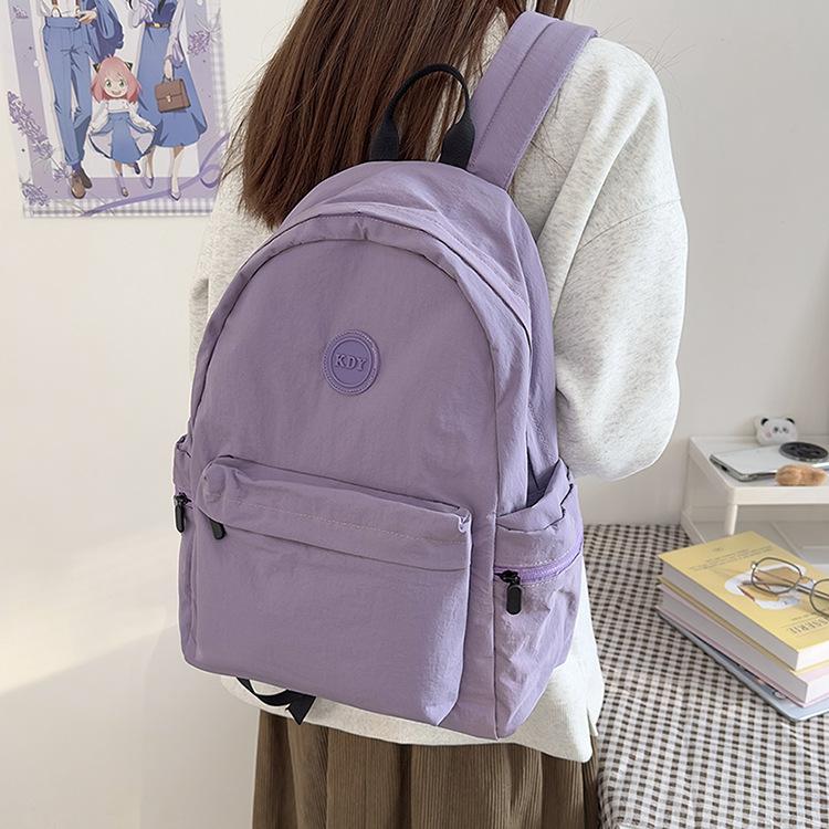 Schoolbagins Lazy style schoolbag female simple junior high school college student backpack Korean version tide Japanese leisure travel backpack