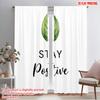 2pcs 2D Flat Printing Drapes Stay Positive Leaf Fabric Without Electricity Party Decorations Perfect for Room Decor Aesthetic
