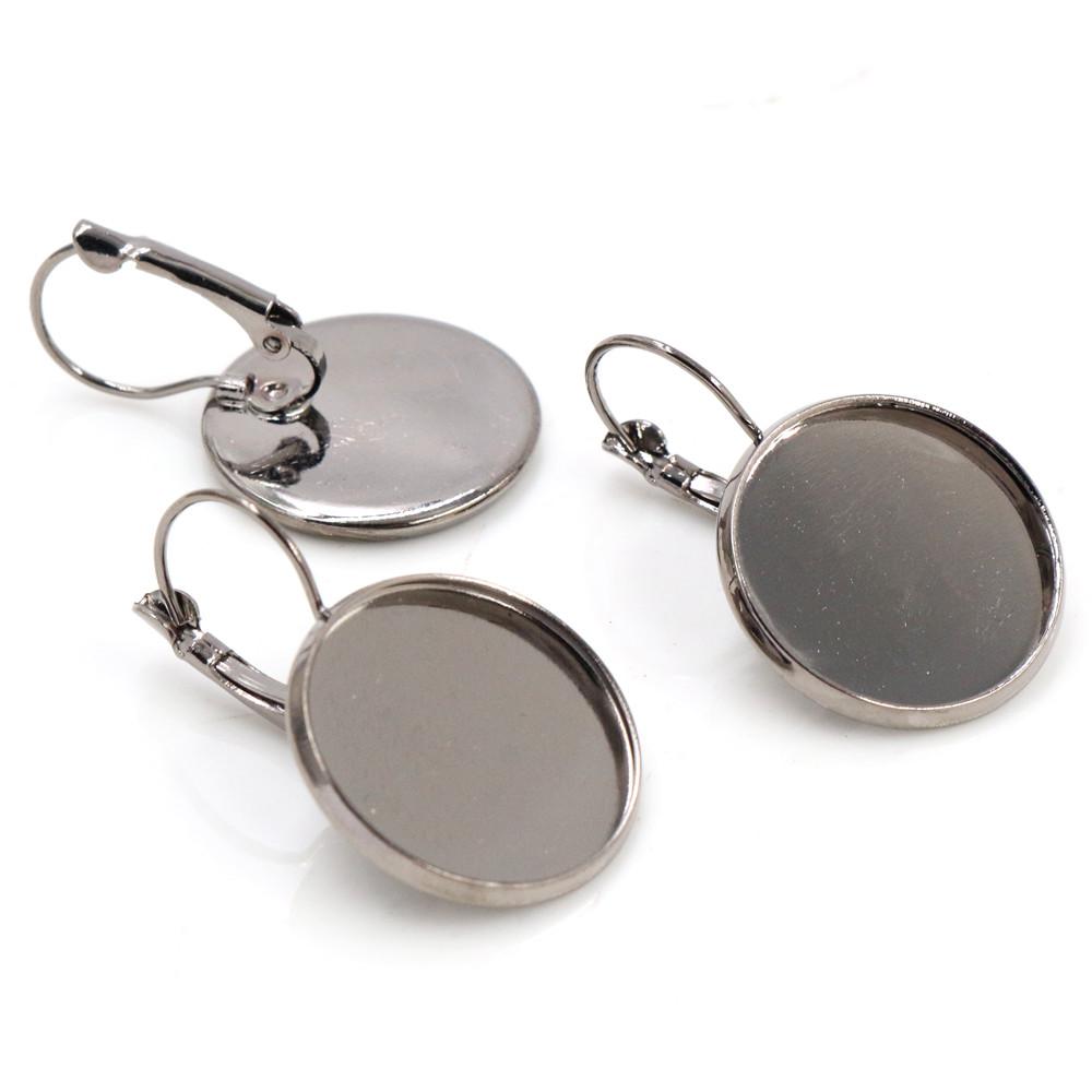 

20mm 25mm 10pcs/Lot Classic 10 Colors plated French Lever Back Earrings Blank/Base,fit 20/25mmcabochons,buttons;earring bezels 20mm