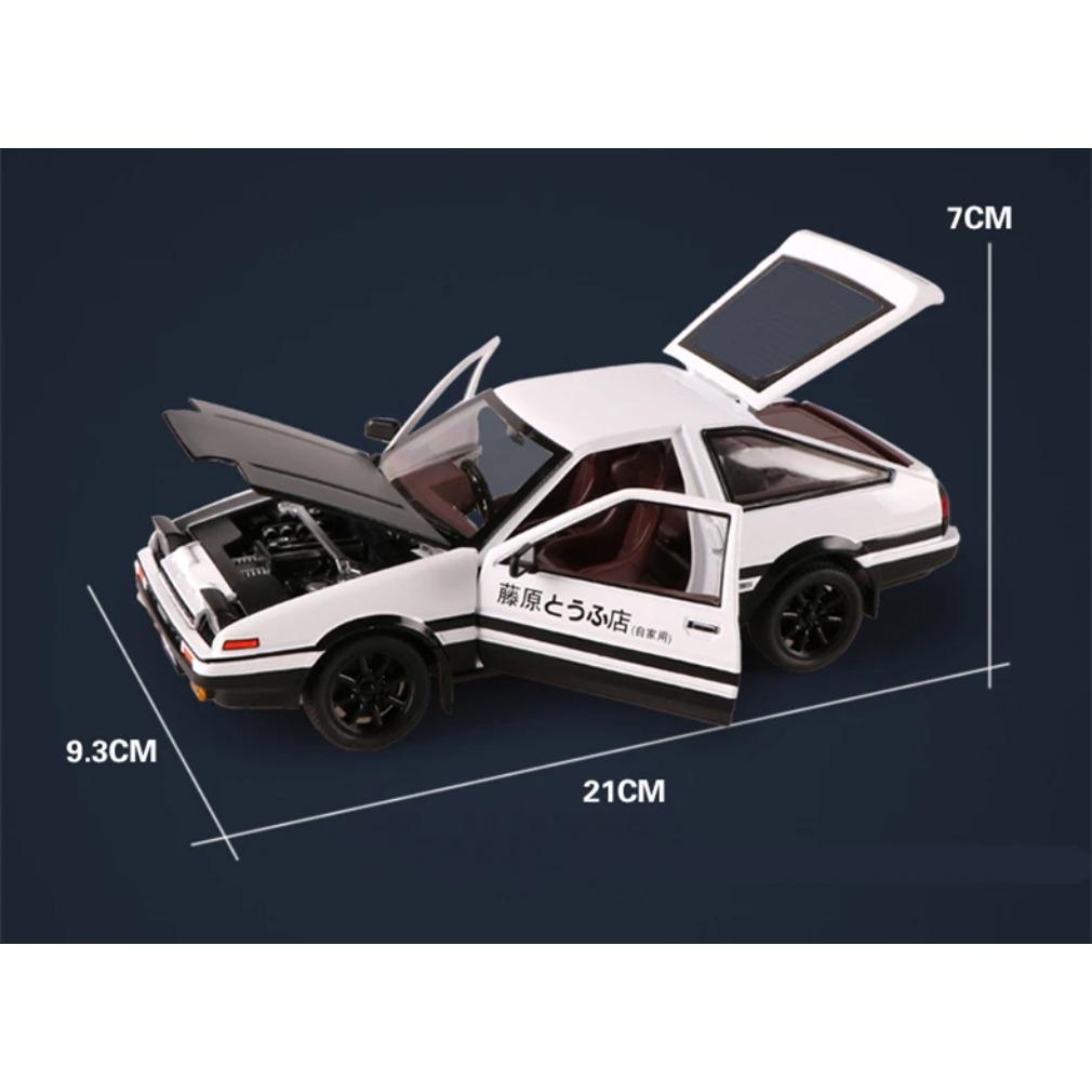 1/20 Movie Car INITIAL D Toyota AE86 Alloy Car Model Diecast & Toy Vehicles Metal Car Model Simulation Sound Light Toy Gift