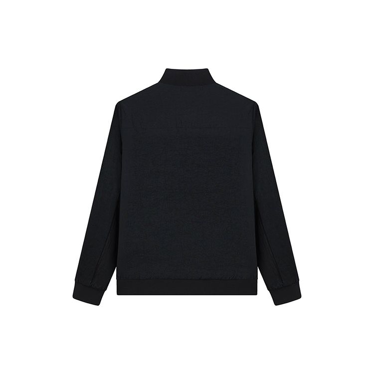 Fila Solid Color Logo Breathable Casual Woven Jacket Men Jackets Black F11M228705F-BK