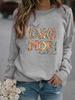 Women's Stylish Round Neck Long Sleeve Sweatshirt with Various Popular Patterns for Winter