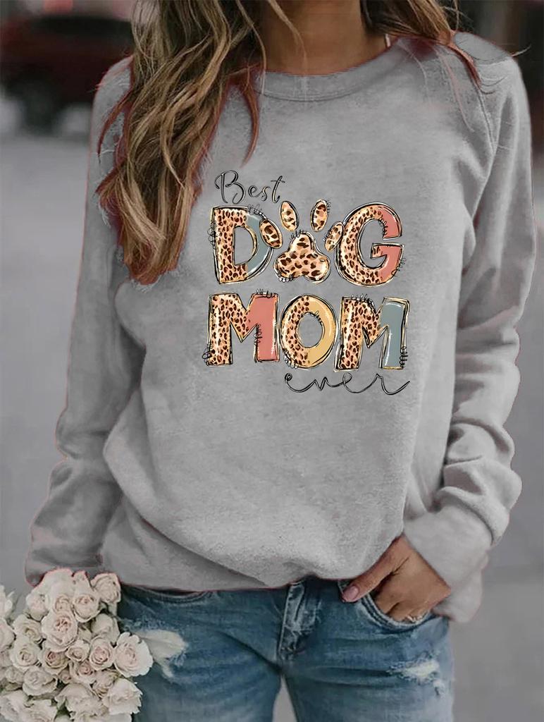 Women's Stylish Round Neck Long Sleeve Sweatshirt with Various Popular Patterns for Winter