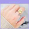 Small Daisy Adjustable Sunflower Ring With Copper Material For Fashion Jewelry Enthusiasts