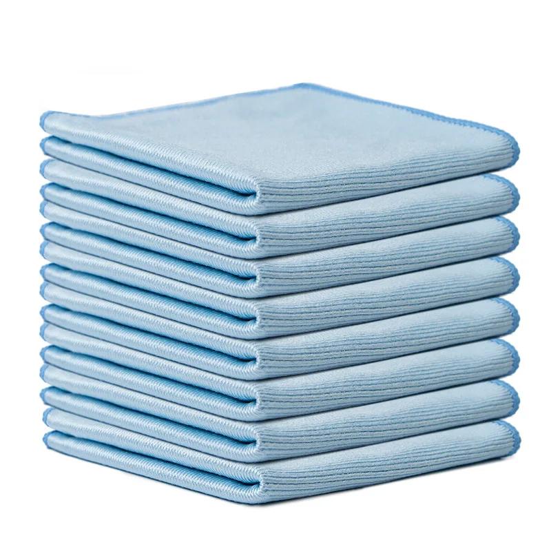 8Pcs Microfiber Glass Cleaning Cloth Household Window Desktop LCD Screen Water Stain Removal Rag 30*30cm