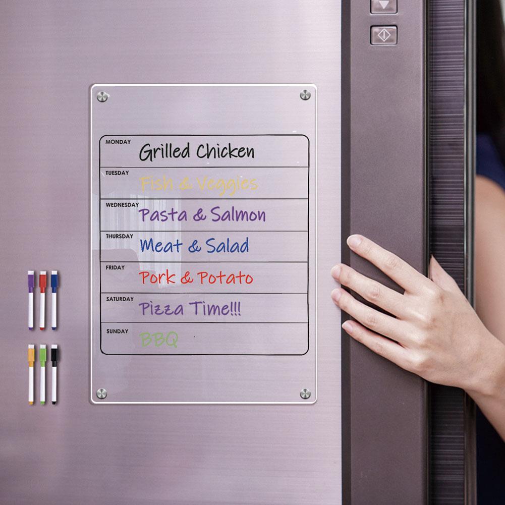 Acrylic Magnetic Calendar Fridge Calendar Message Board Monthly Weekly Calendar