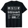 Introvertní Logo Tričko Vtipné Humor Introvert Vtipná Trička Léto Bavlna Streetwear Humor Citáty Vánoční Dárky Tričko
