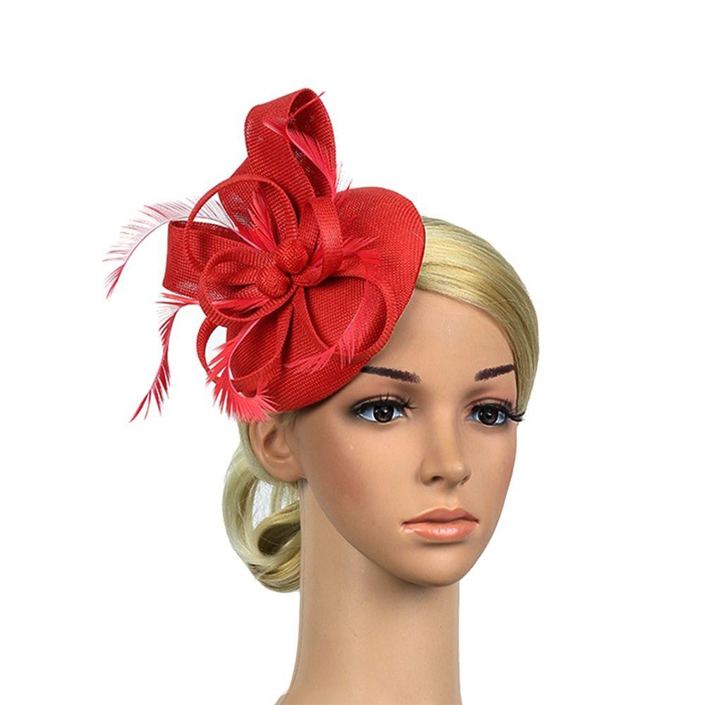 Mesh Fascinator Caps Flower Hair Accessories New Hair Clip  Women