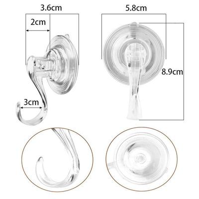 Large Clear Reusable Heavy Duty Wreath Hanger Suction Cup 22 Lb Strong Window Glass Suction Cup Hooks Bathroom Hooks