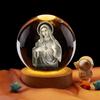 3D Virgin Mary Laser Engrave Crystal Ball Colorful Night Light ,Religious Gifts for Women's Birthdays, Maria Christmas Decoratio