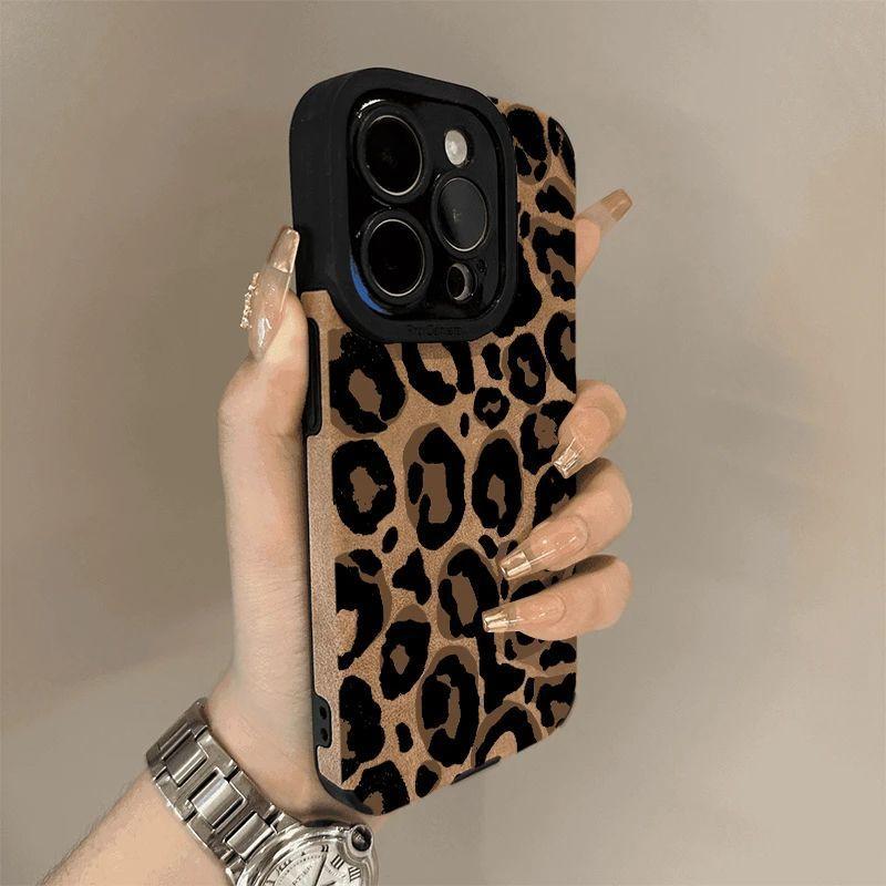 Versatile and Simple Leopard Print Suitable for New Apple 16promax Mobile Phone Case IPhone15 14