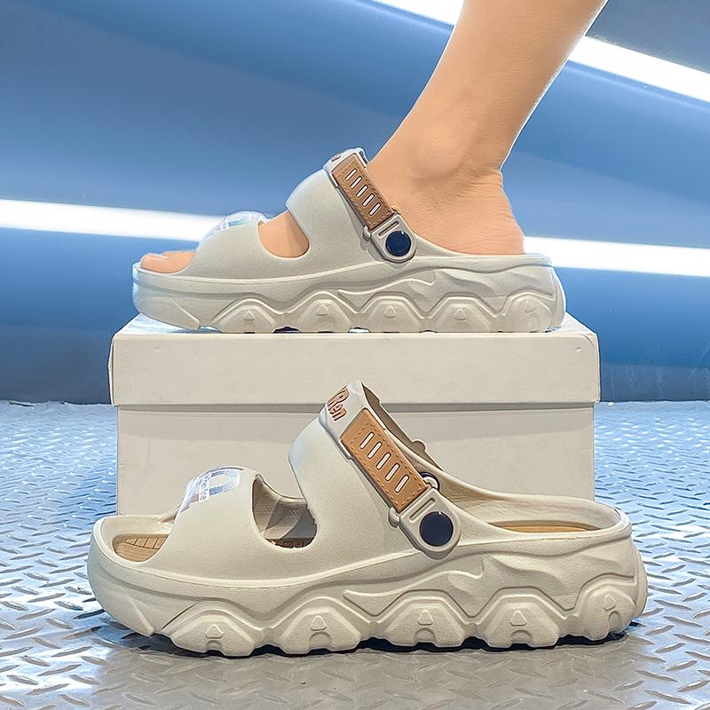 New men's sandals big size thick-soled lightweight slippers men's fashionable casual sports sandals breathable beach shoes men
