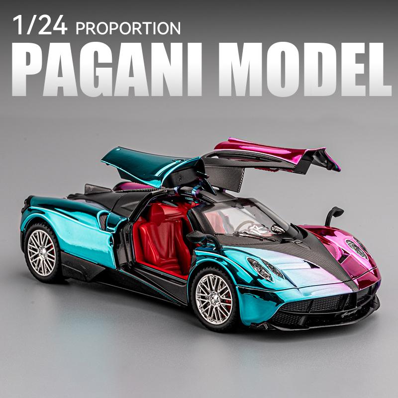 1/24 Pagani Huayra Dinastia Legierung Galvanik Sportwagenmodell Metall Rennwagen Fahrzeuge Modell Sound und Licht Kinderspielzeug Geschenk