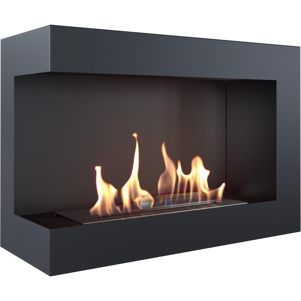 Wall Mounted Bioethanol Fireplace DELTA 700 TÜV Left-sided
