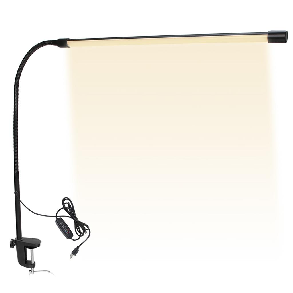 Long Arm Flexible LED ClipOn Beauty Tattoo Lamp Dimmable Nail Art Reading Desk Lamp