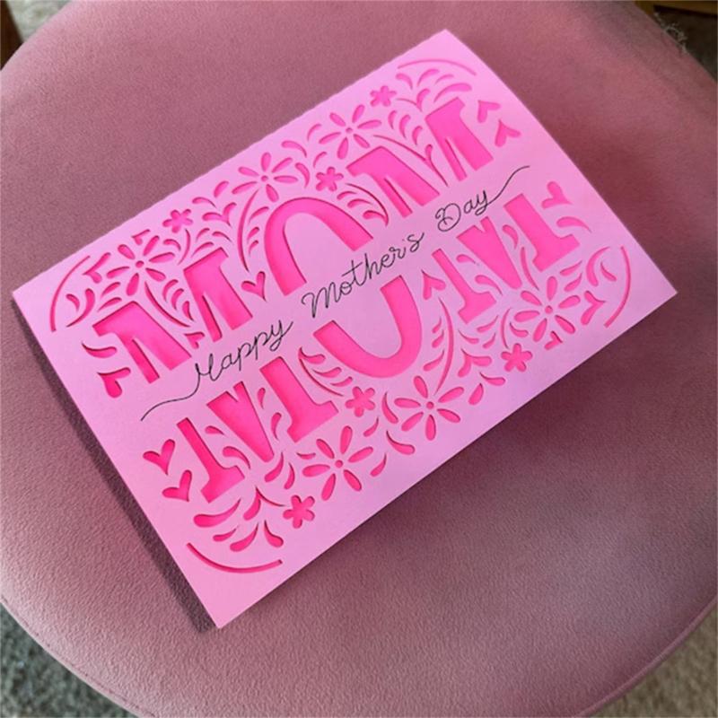 Mom Flower Cutting Dies for Photo Scrapbooking Card Making Decorations Embossing Stencils Carbon Steel Die Cuts