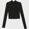 2021 Autumn Stand-up Collar Lace Long Sleeve Hollow Slimming Women's Top