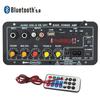 Bluetooth 5.0 Digital Amplifier Board With Reverb USB/TF/FM Dual MIC Input 220V/12V/24V Support For 10'' Speakers