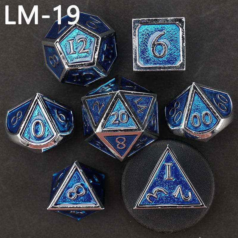 7 Pieces Metal Dices Set DND Polyhedral Solid D&D Dice Set, Used for Role-Playing Games Dungeon and Dragon Dice Games