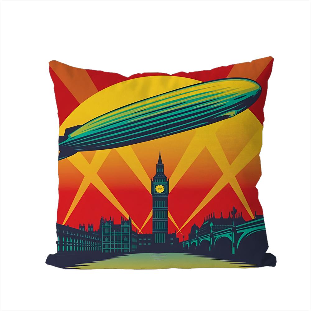 

Band LLed ZZeppelin Pillow Case For Car Sofa Decorative Home Doublesided Print Plush Square Throw Pillow Cushion Cover 30x30cm