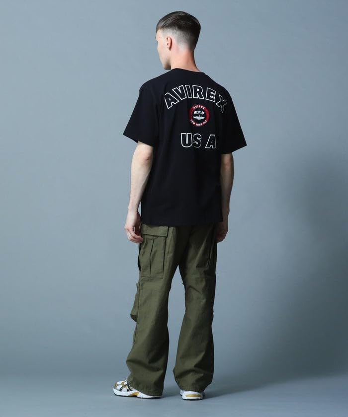AVIREX VARSITY LOGO T-SHIRT L Black 783-5934012