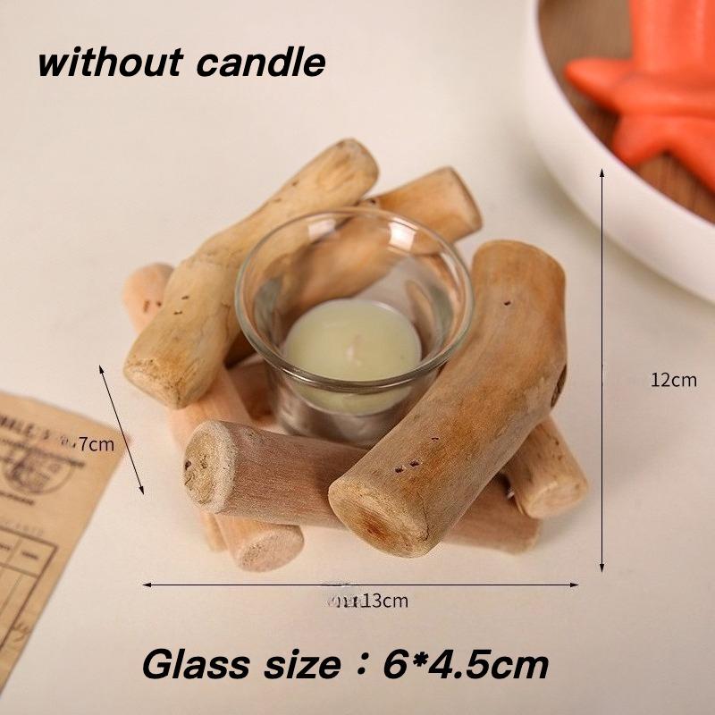 

Деревянный подсвечник в пасторальном стиле, декоративные украшения для свадебной вечеринки, дня рождения, украшения домашнего стола, романтический подсвечник