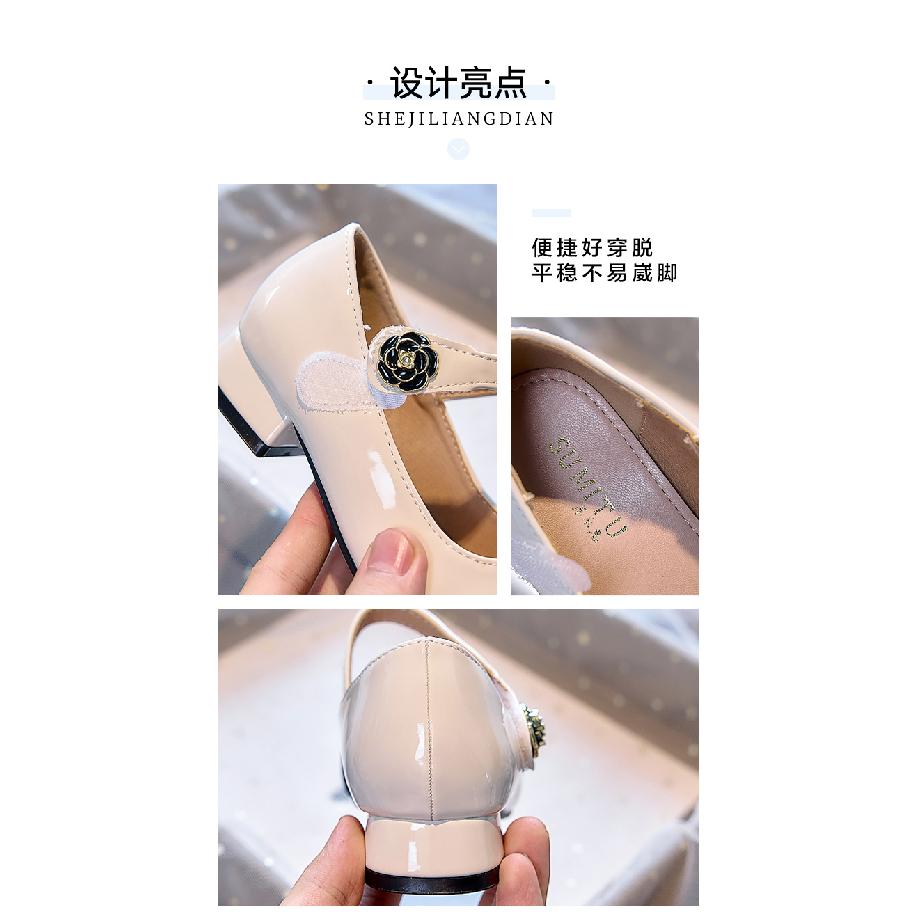 Girls' High-heeled Leather shoes2026New Spring/Summer Performance Fashion Girls' Little Princess Style Dress and Cheongsam Shoes